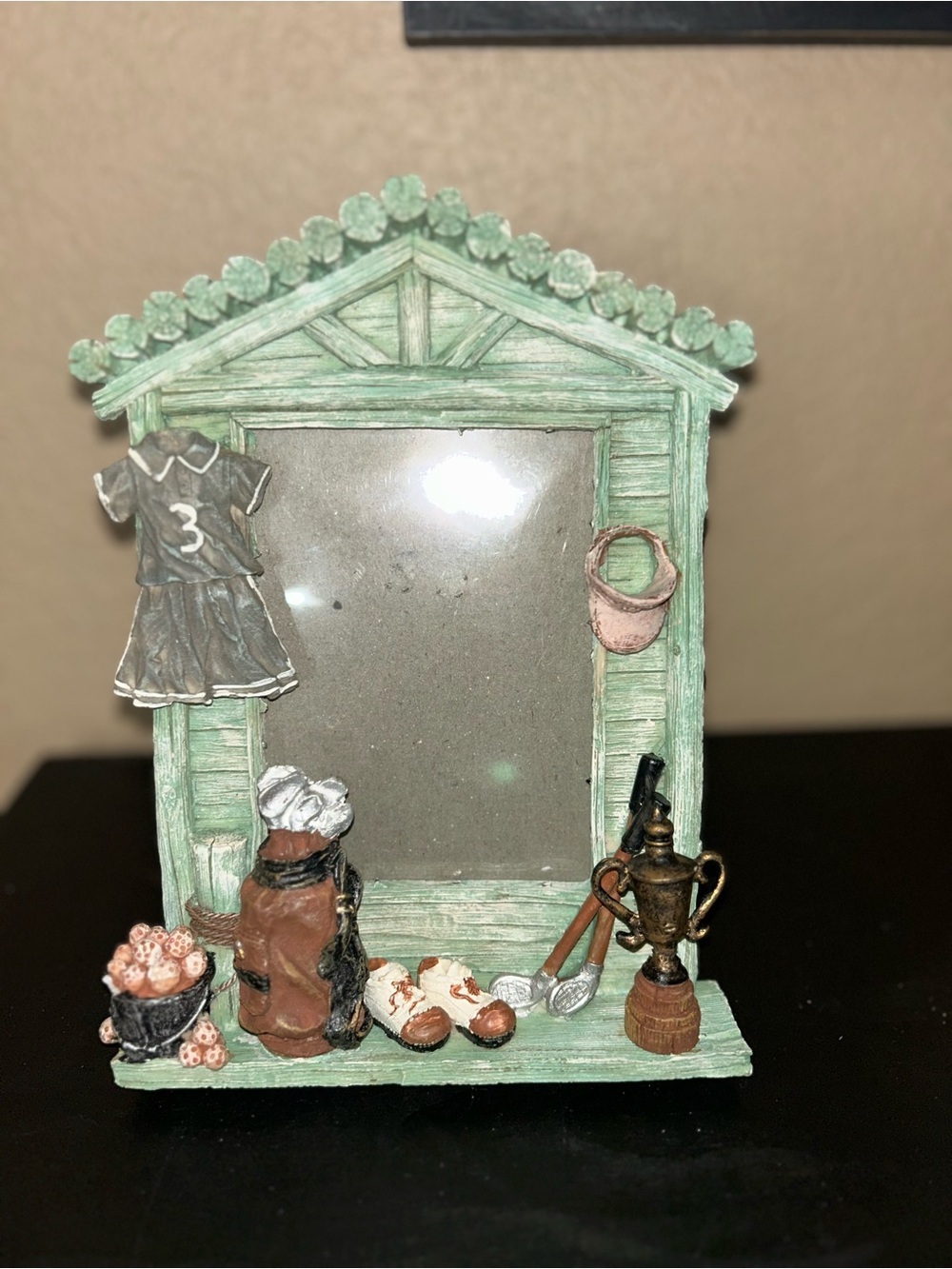 Vintage 3D Golf Theme Resin Picture Frame Golf Bag Trophy Cleats